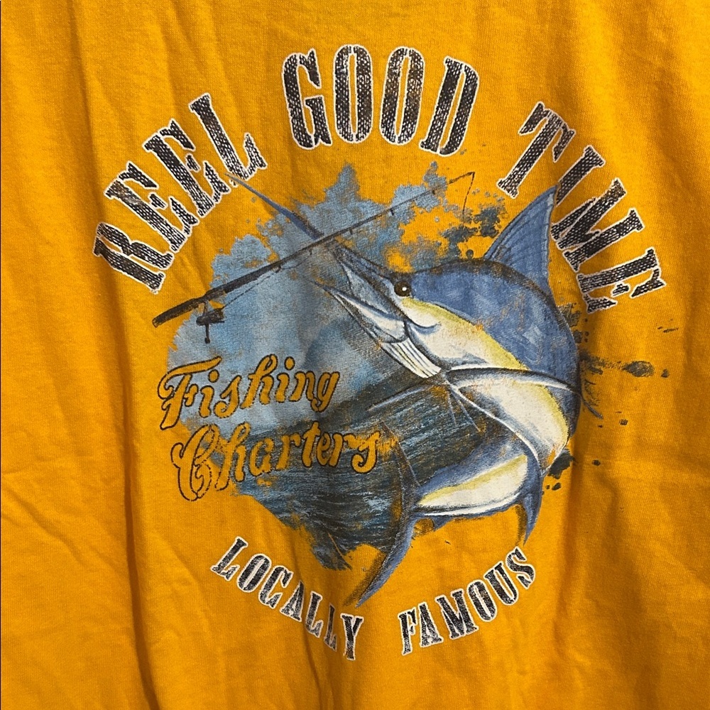 Yellow Graphic Fishing Shirt - Picture 5 of 5